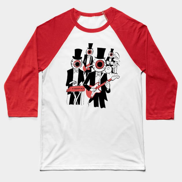 THE RESIDENTS BAND Baseball T-Shirt by Kurasaki